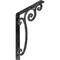 Ekena Millwork Avery Wrought Iron Bracket, (Single center brace), Antiqued Silver 1 1/2"W x 12"D x 15"H BKTM01X12X15SAVASV - alternate 1